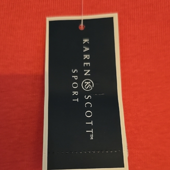 Karen Scott Sport Orange Sheath Dress with Cuffed Short Sleeves - Picture 9 of 9